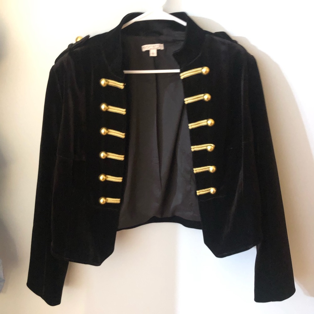 Black with gold blazer